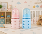 Baby Glass Feeder with Silicone Cover (60ml) 1 feeder