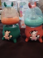 Baby Glass Feeder with Cow Silicone Cover (120ml) - Image 4