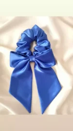Bow scrunchie silk Trendy ( pack of 2) - Image 3