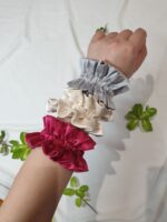 Silk stylish ruffle scrunchie (3 scrunchie) - Image 3