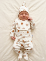 Newborn baby suit 5 pieces Set ( Off-white colour) - Image 2